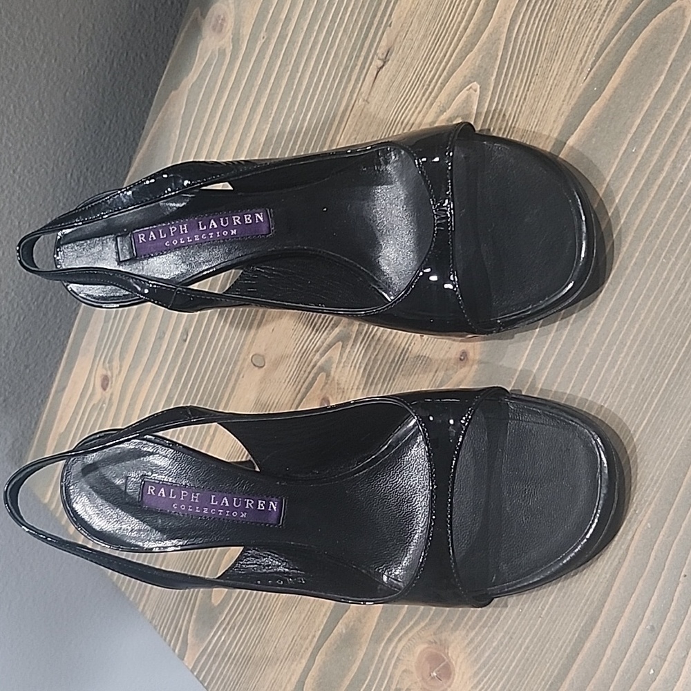 Ralph Lauren - Patent Leather Slingback Sandals